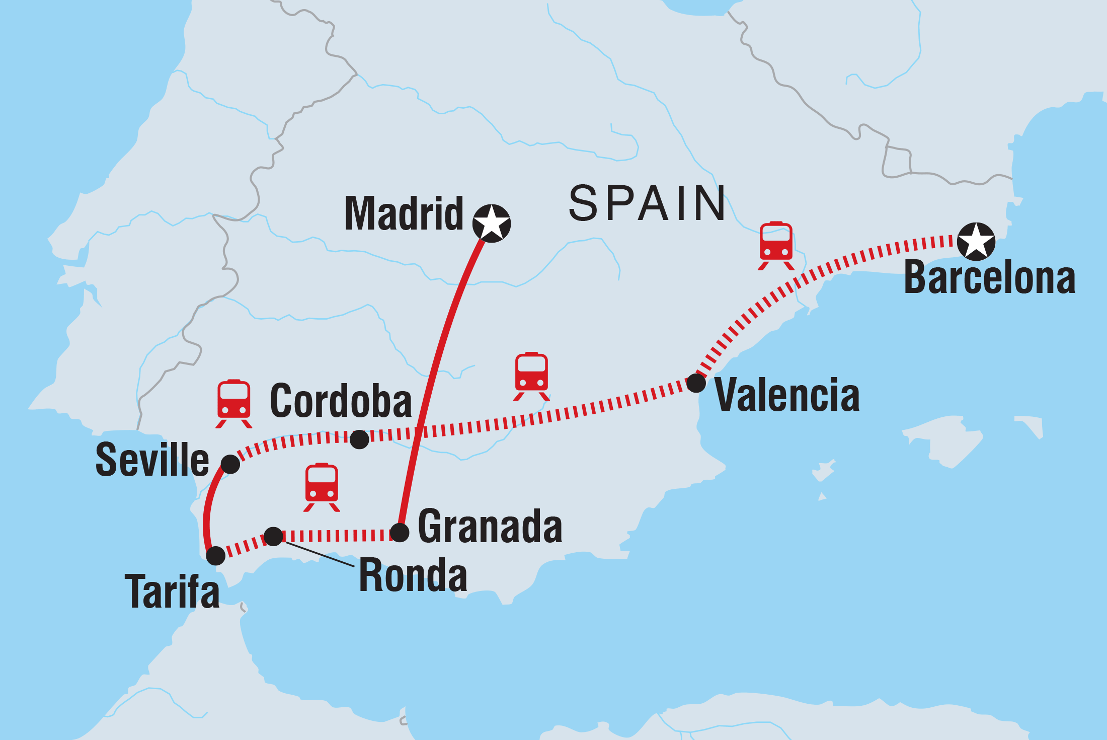 tourhub | Intrepid Travel | Best of Spain | Tour Map