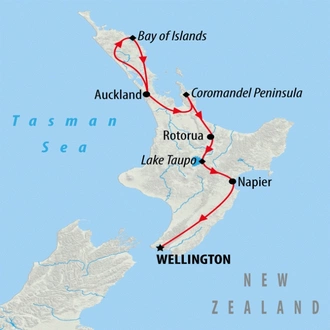tourhub | On The Go Tours | North Island Explorer - 11 days | Tour Map