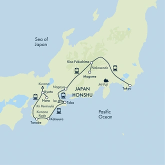 tourhub | Exodus | Japan's Kumano Kodo | Tour Map