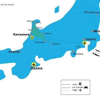 tourhub | Tweet World Travel | Heritage Of Japan Biking Tour | Tour Map