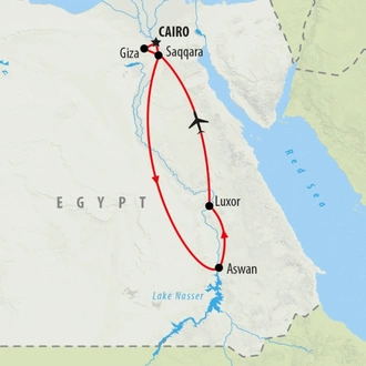 tourhub | On The Go Tours | Egyptian Family Adventure - 9 Days | Tour Map