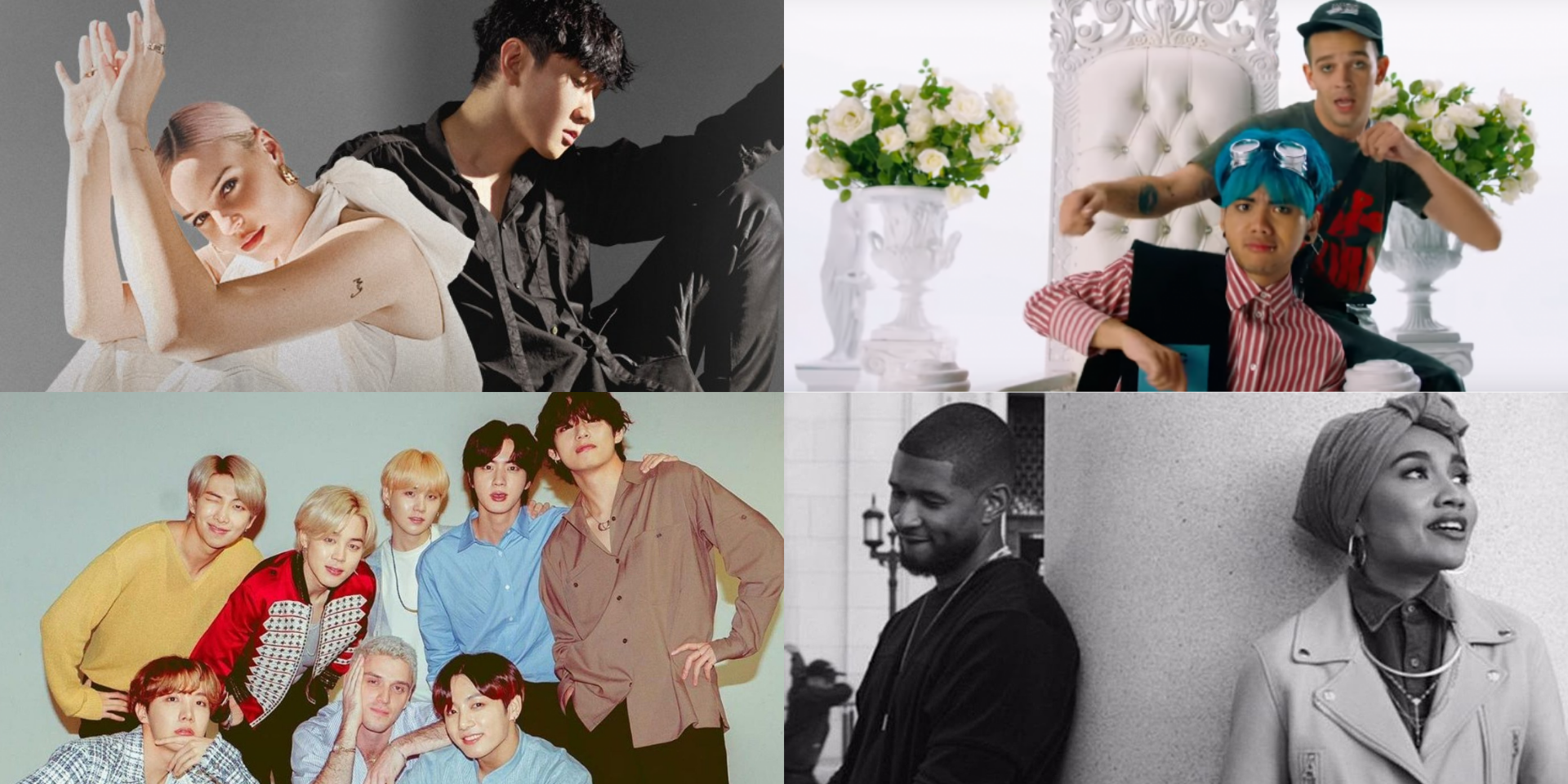 14 collaborations featuring Lin, Yuna, BTS, No