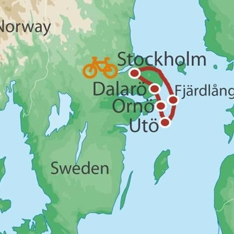 tourhub | UTracks | Sweden: Archipelago Cycle Adventure | Tour Map