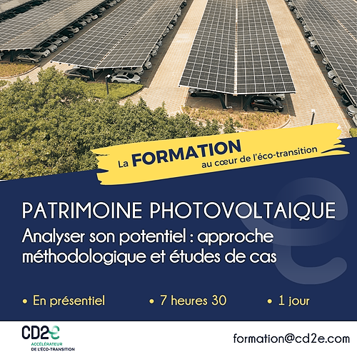 Représentation de la formation : Patrimoine photovoltaïque > analyser son potentiel