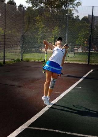 Ksusha teaches tennis lessons in Sarasota, FL
