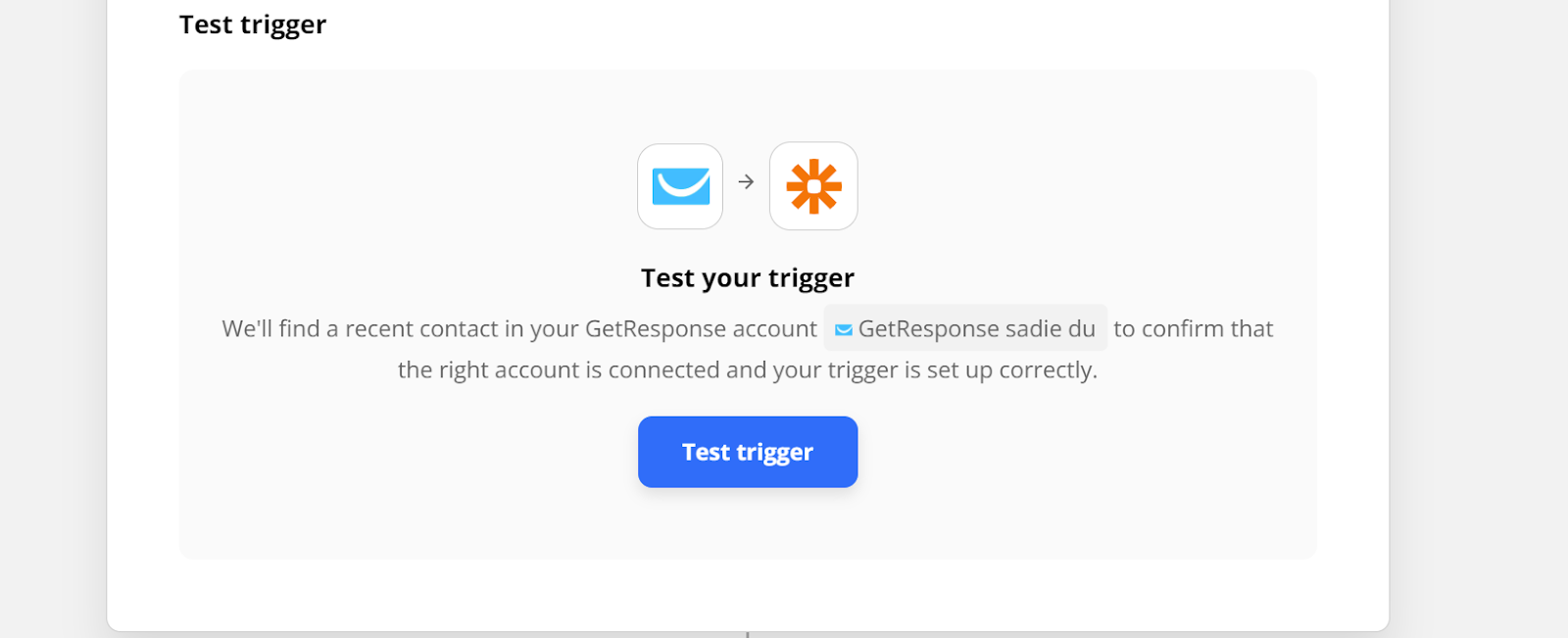 Trigger Campaign through GetResponse on Mailmodo
