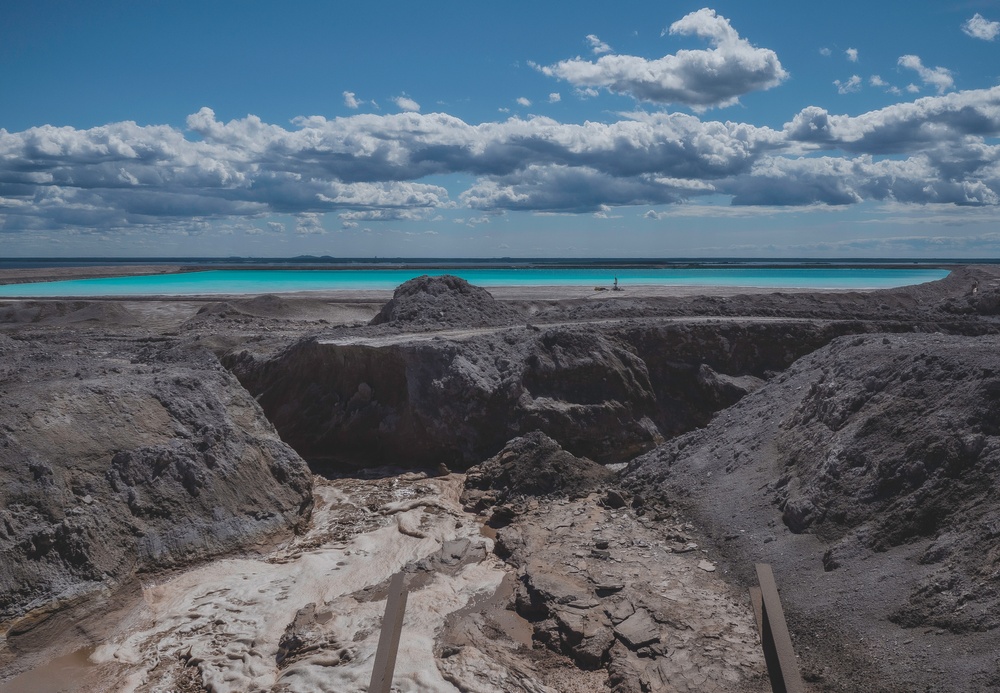 The Ida-Viru County in Estonia has approximately 600 million tonnes of oil shale ash mountains.
