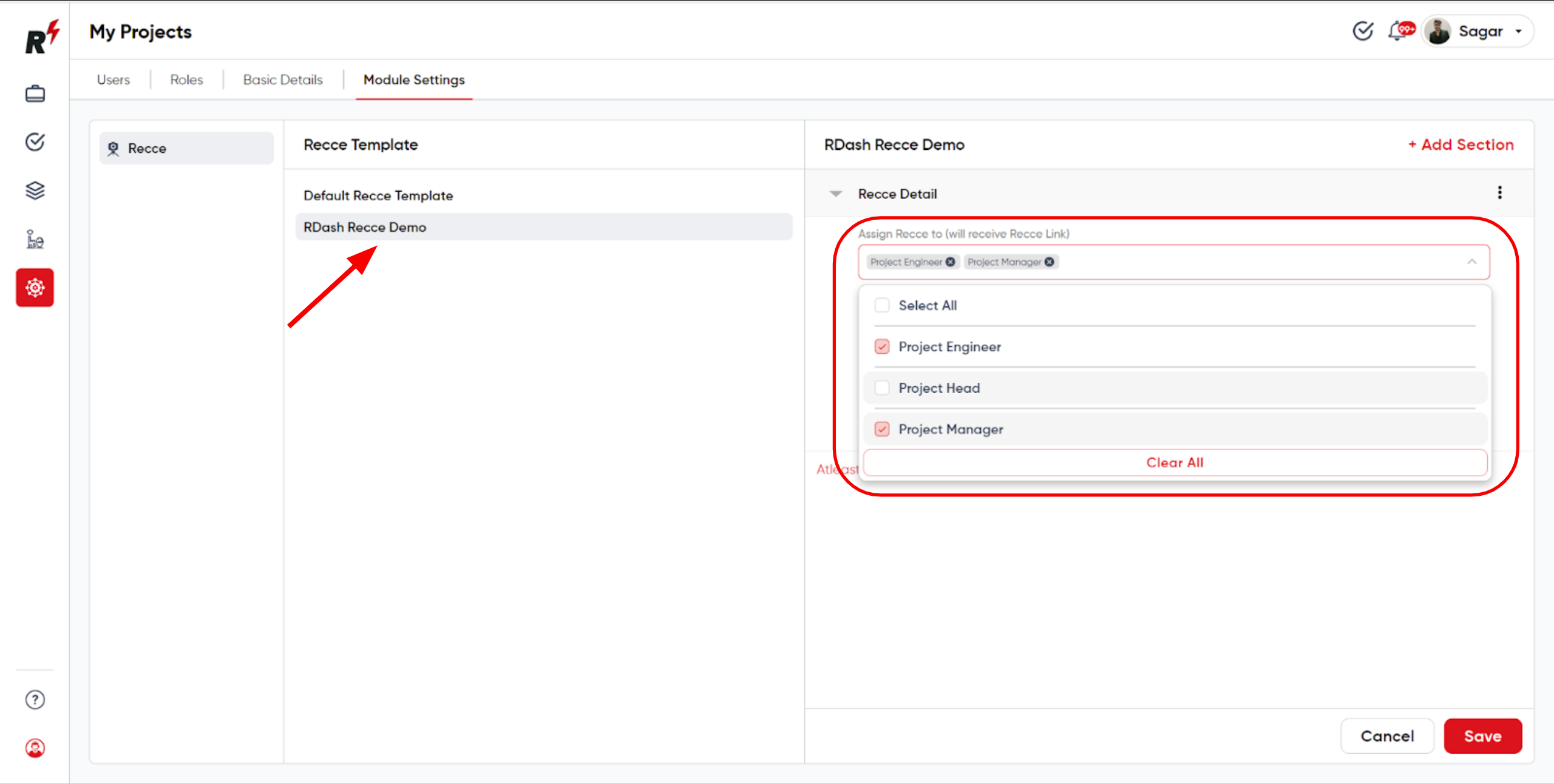 How to create a Recce Template