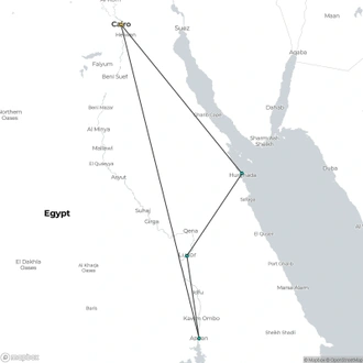 tourhub | Encounters Travel | Nubians & Beaches tour | Tour Map