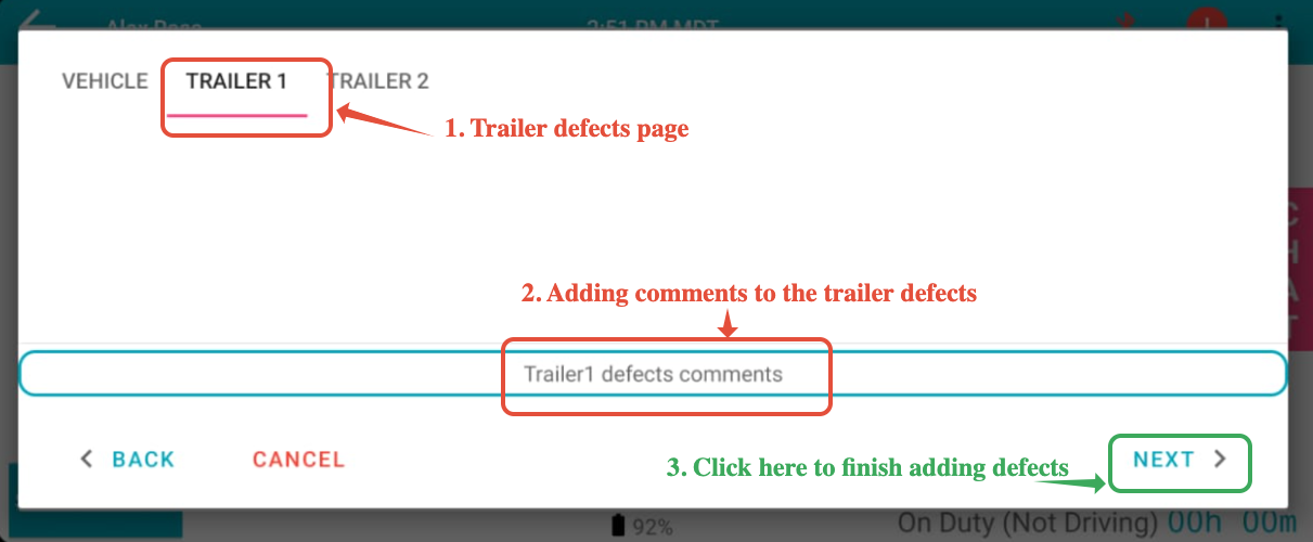 Driver Page - Navigating through the Switchboard Driver Application