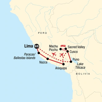 tourhub | G Adventures | Inca Explorer | Tour Map