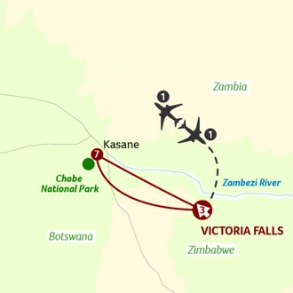 tourhub | Saga Holidays | In the Footsteps of Livingstone | Tour Map