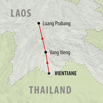 tourhub | On The Go Tours | Highlights of Laos - 7 days | Tour Map
