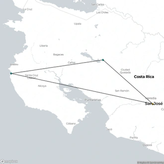 tourhub | Destination Services Costa Rica | Jungle & Culinary Experience | Tour Map