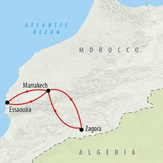 tourhub | On The Go Tours | Marrakech Express - 5 days | Tour Map