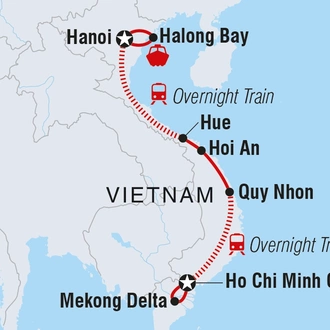 tourhub | Intrepid Travel | Vietnam Real Food Adventure  | Tour Map
