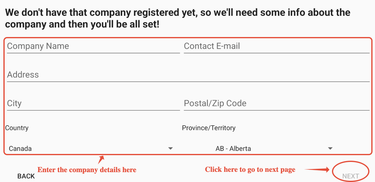 Owner-Operator Account Registration