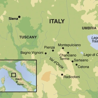 tourhub | Exodus | A Taste of Tuscany Self-Guided Cycling | Tour Map
