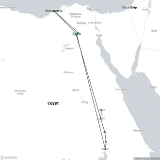 tourhub | Crooked Compass | Egypt Rediscovered | Tour Map