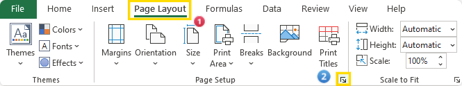 Excel Page Layout