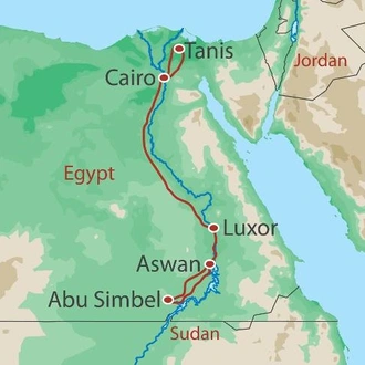 tourhub | World Expeditions | Egypt Adventure | Tour Map