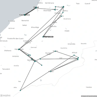 tourhub | Today Voyages | Imperial cities & Great south from Casablanca XM24-17 | Tour Map