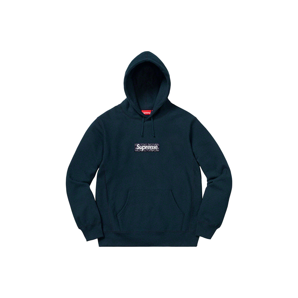 Supreme Bandana Box Logo Hooded Sweatshirt Navy (FW19) | TBD - KLEKT