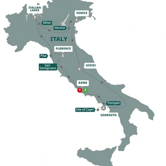 tourhub | Trafalgar | Best of Italy | Tour Map