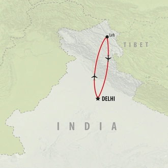 tourhub | On The Go Tours | Leh & Ladakh - 4 days | Tour Map