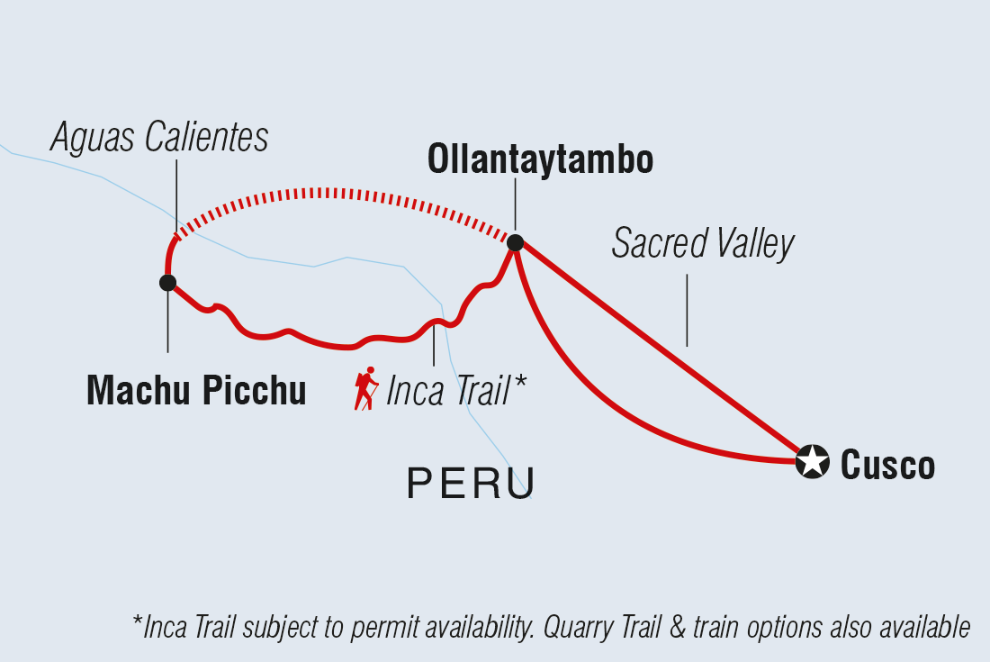 tourhub | Intrepid Travel | Inca Trail Express | Tour Map