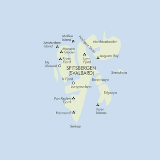 tourhub | Exodus | Spitsbergen In Depth: Big Island, Big Adventure | Tour Map