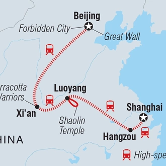 tourhub | Intrepid Travel | Explore China | Tour Map