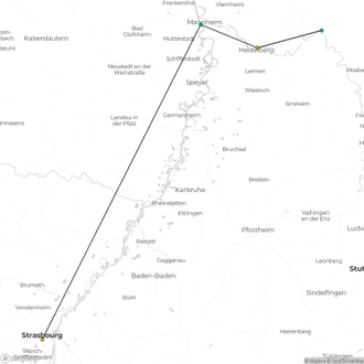 tourhub | CroisiEurope Cruises | Delightful Christmas Markets in the Neckar Valley (port-to-port package) | Tour Map