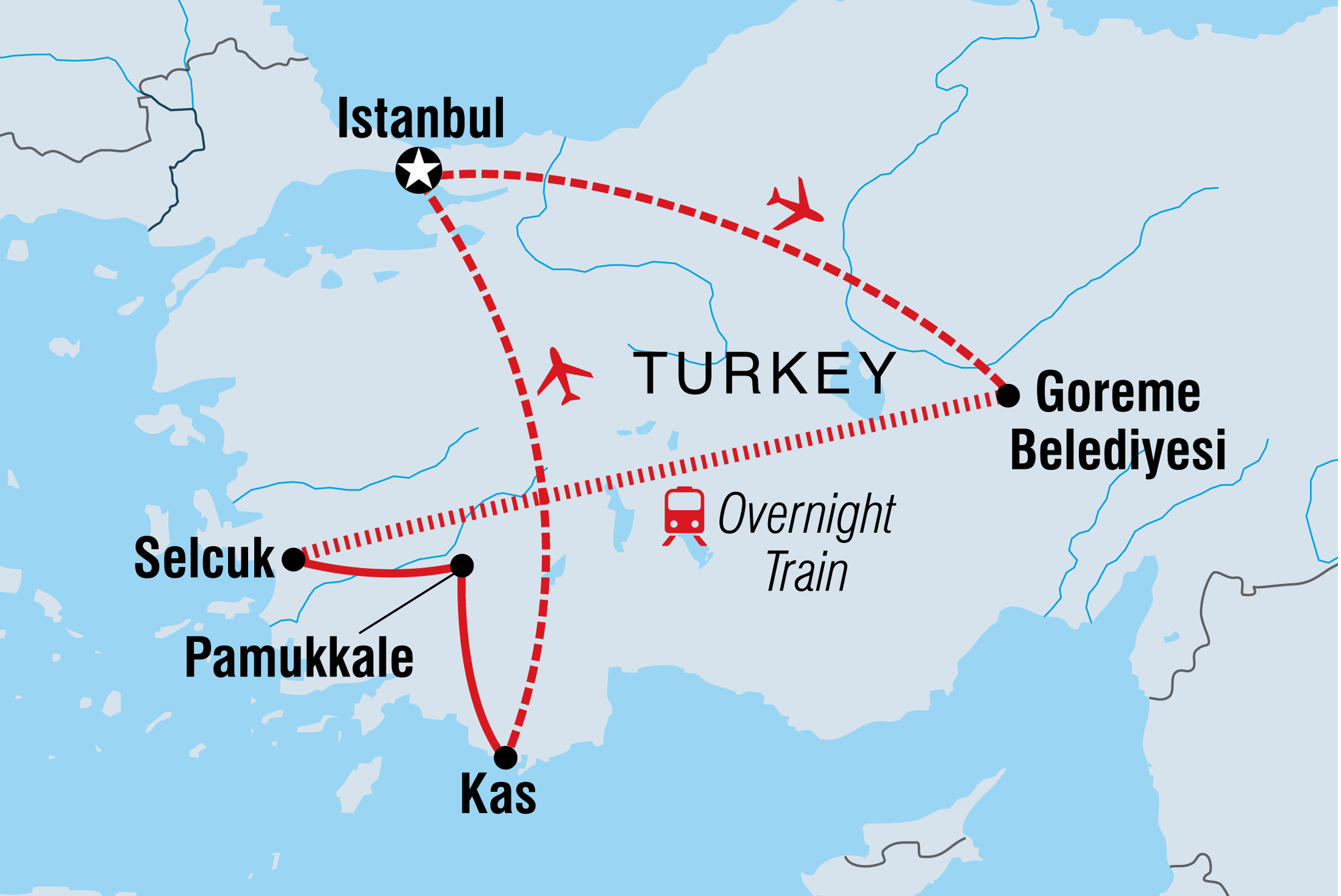 tourhub | Intrepid Travel | Turkey Family Holiday | Tour Map