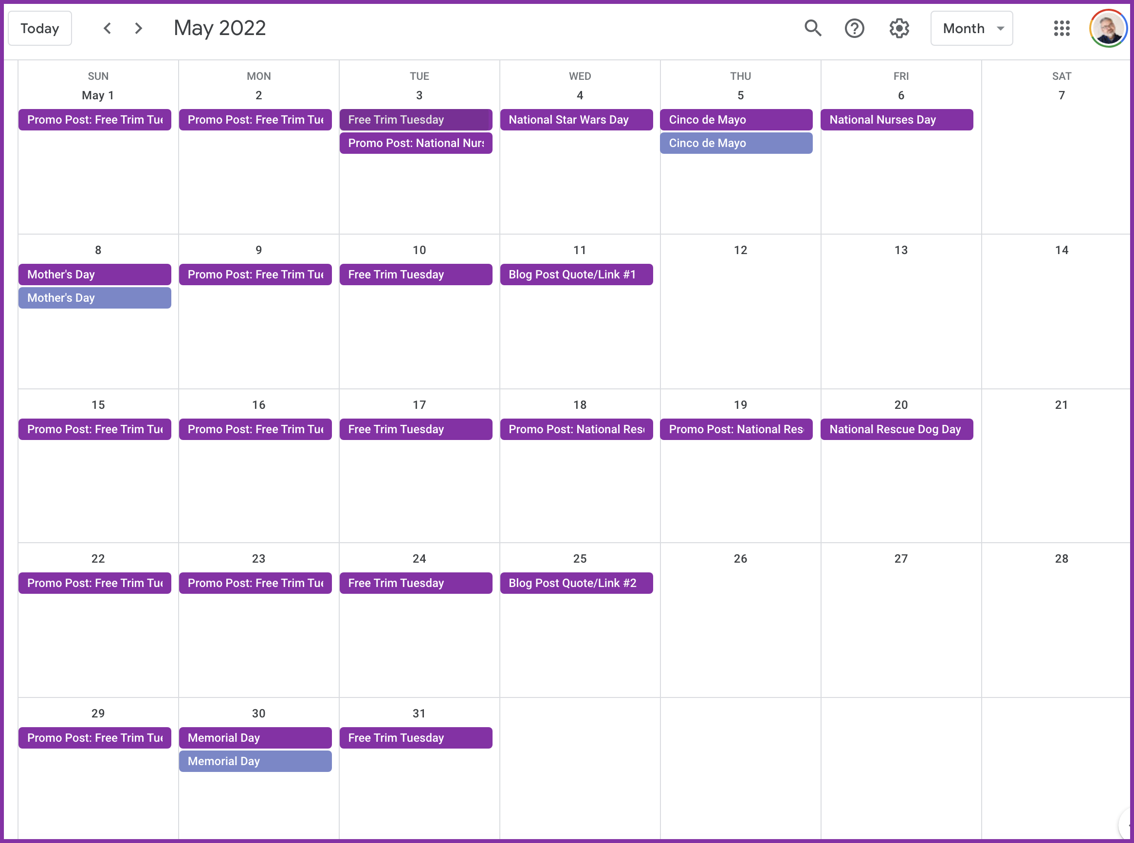 Adding your blog post promotional posts to your social media content calendar