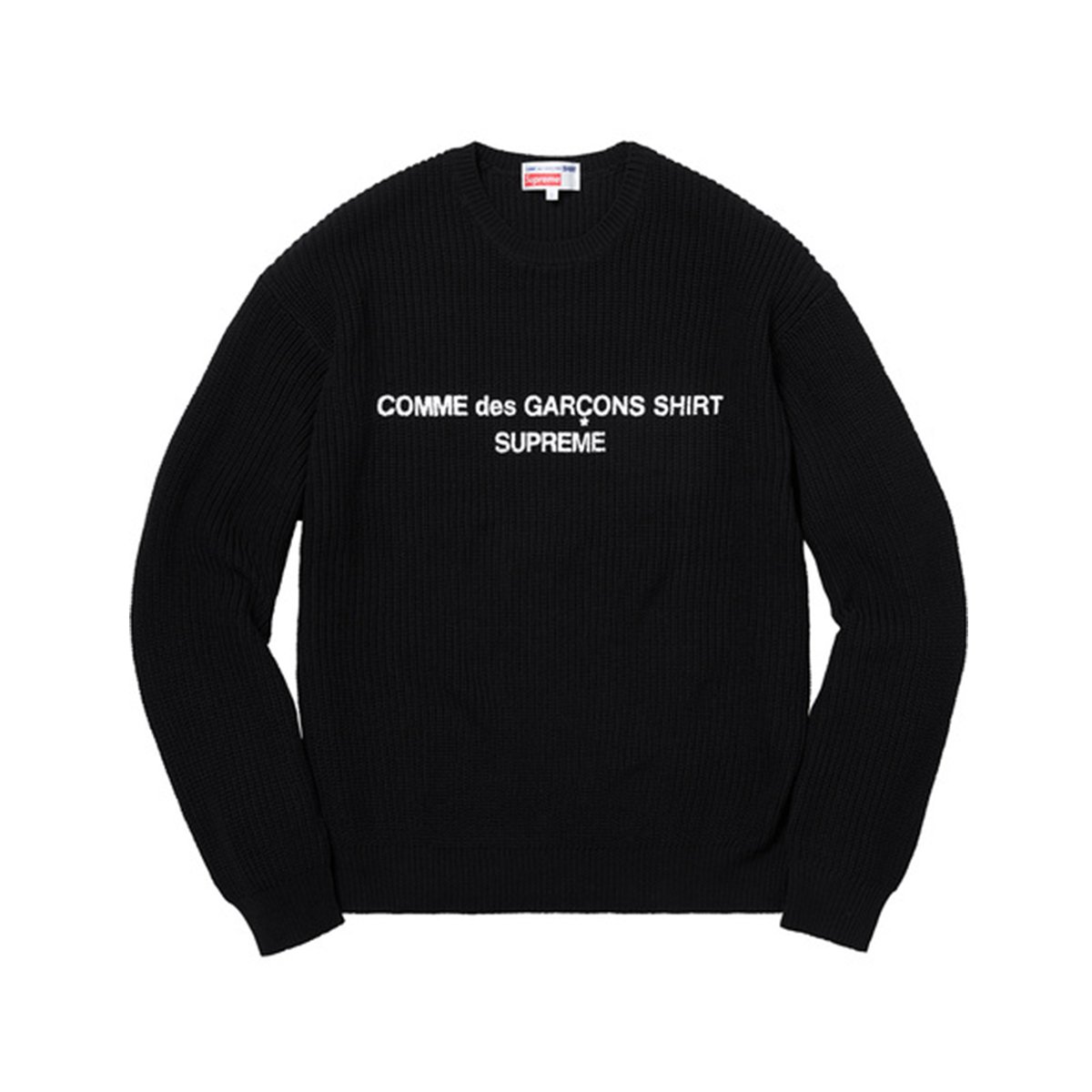 Supreme x Comme des Garçons CDG SHIRT Sweater Black (FW18) | TBD