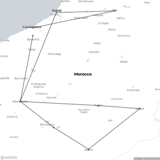 tourhub | ESKAPAS | Discovery of Morocco | Tour Map