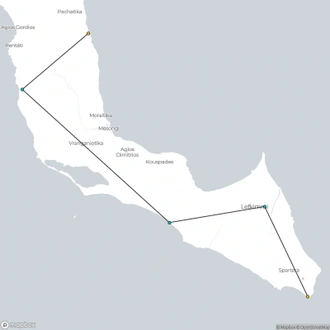 tourhub | The Natural Adventure | Corfu Trail Walking Break | Tour Map