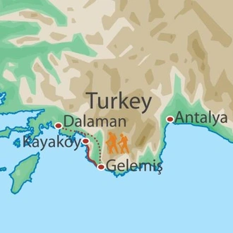 tourhub | UTracks | Lycian Way West | Tour Map