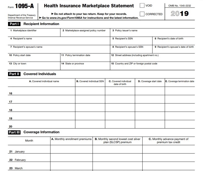 Monthly Advance Tax Credit 1095 A Turbotax