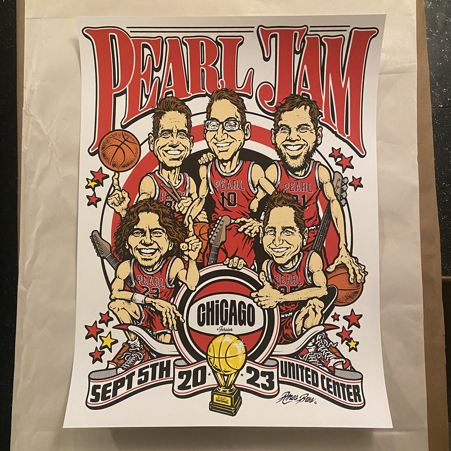 Pearl Jam Tour 2023 Poster Vintage T-Shirt