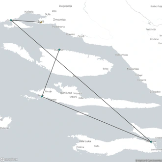 tourhub | Today Voyages | Croatia Island Hopping, 15 Days | Tour Map