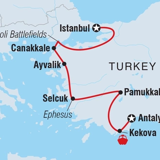 tourhub | Intrepid Travel | Essential Turkey | Tour Map