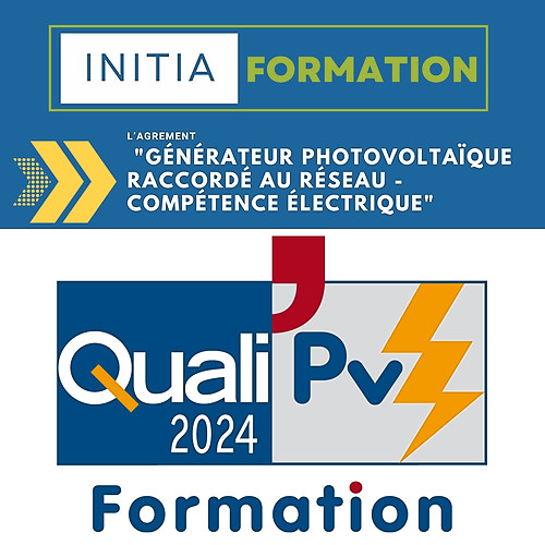 Représentation de la formation : QualiPV 36 "Générateur photovoltaïque raccordée au réseau - l’autoconsommation". 