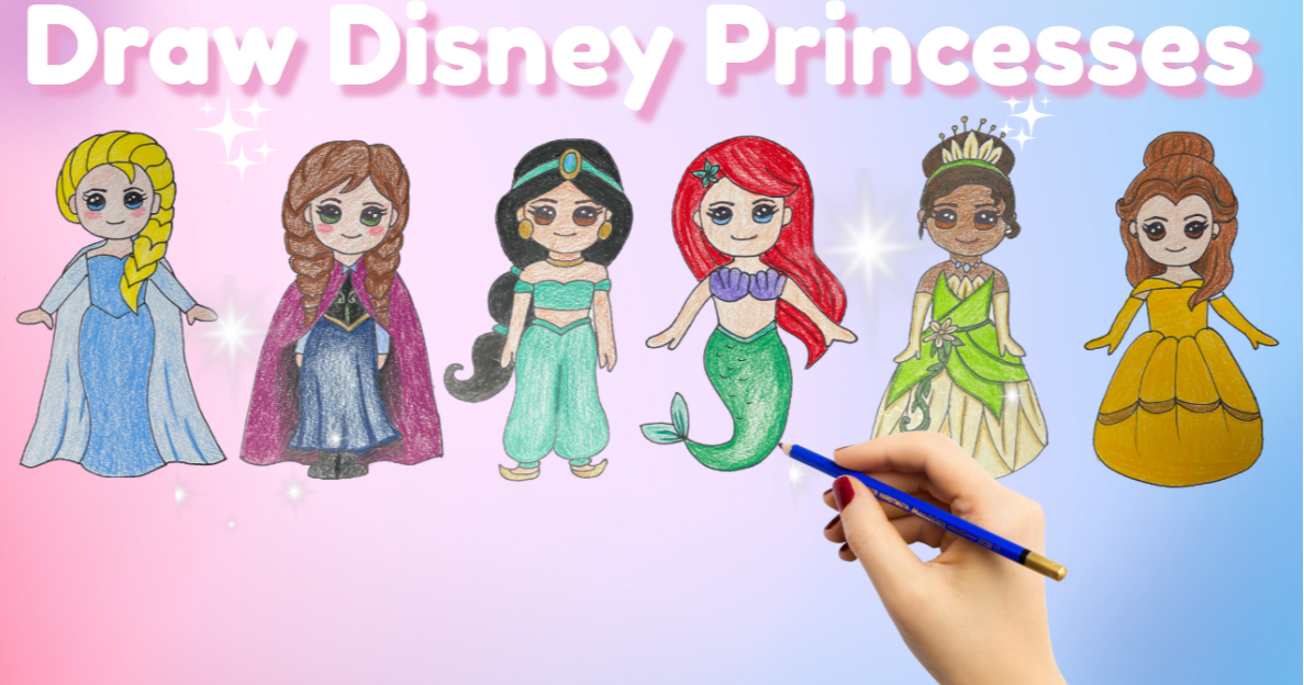 how to draw a disney princess