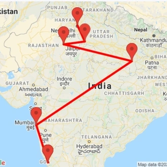 tourhub | GeTS Holidays | MAJESTIC INDIA | Tour Map