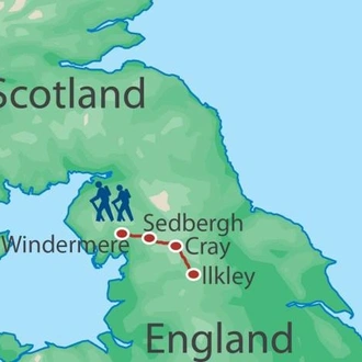 tourhub | Walkers' Britain | The Dales Way - 10 Days | Tour Map