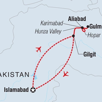 tourhub | Intrepid Travel | Pakistan: Women's Expedition | Tour Map