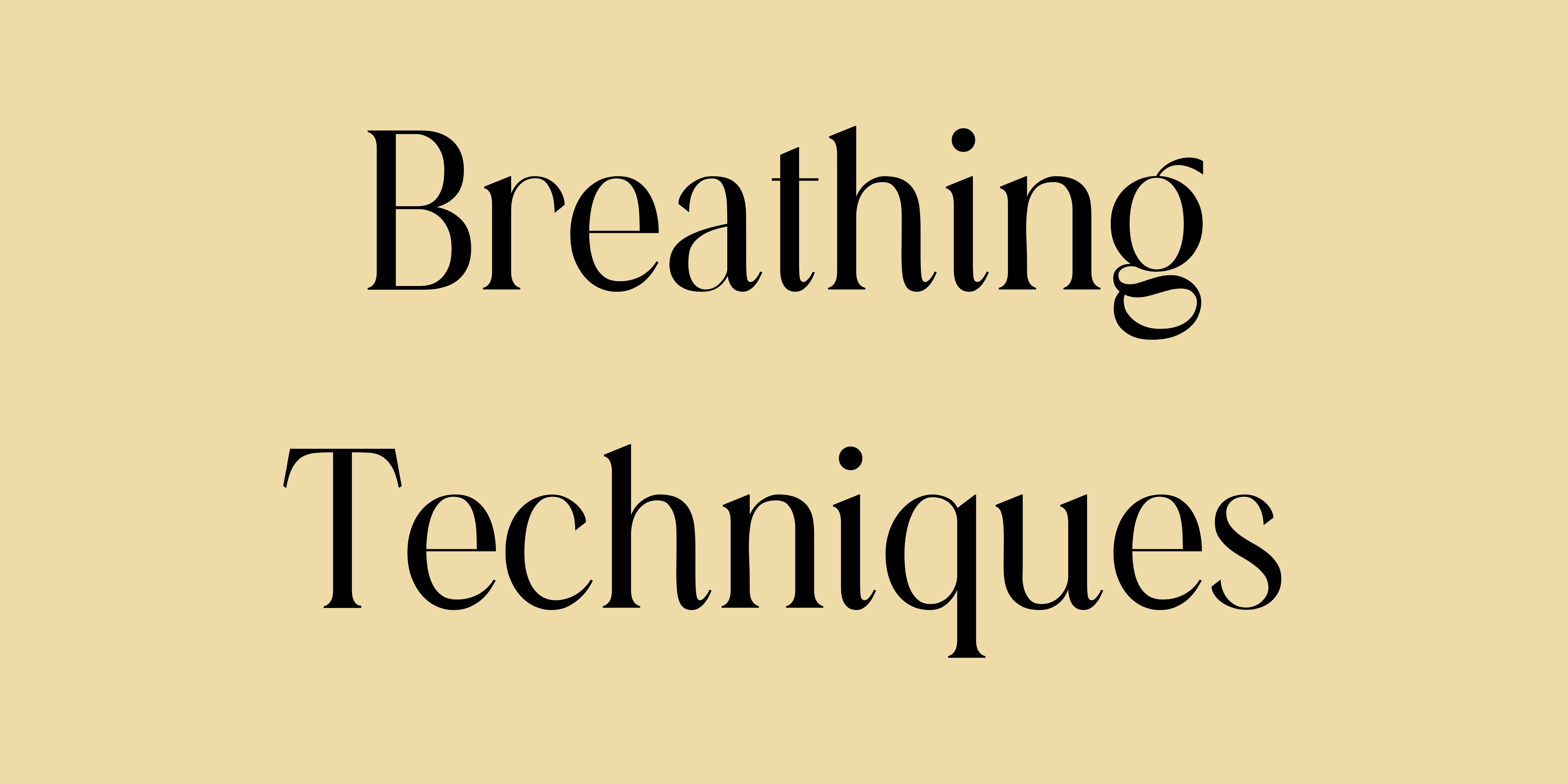 Breathing Techniques Explained | The School