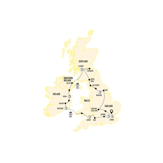 tourhub | Costsaver | Britain and Ireland Delight | Tour Map